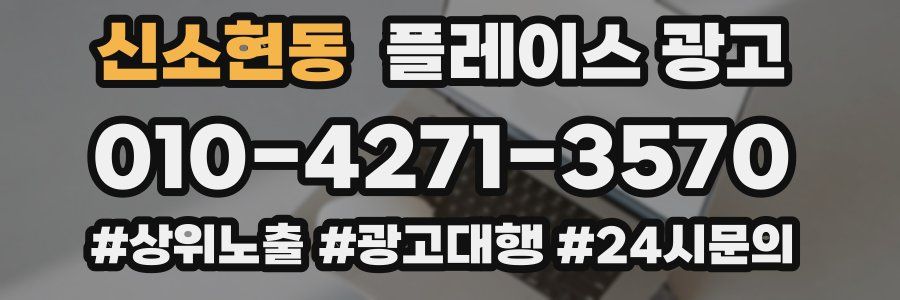 신소현동 플레이스 광고