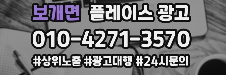 보개면 플레이스 광고