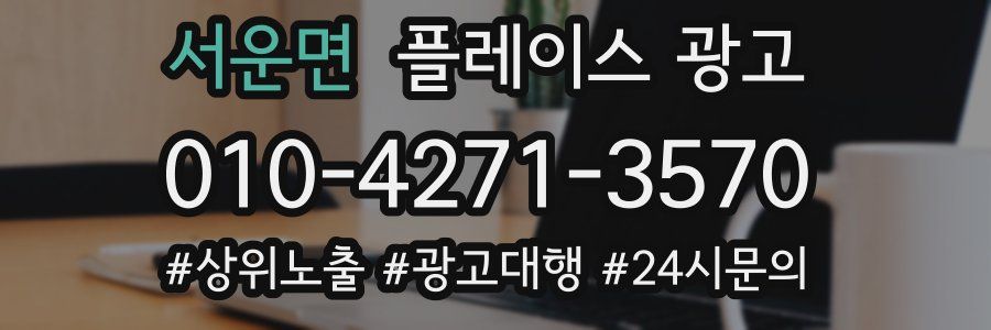 서운면 플레이스 광고