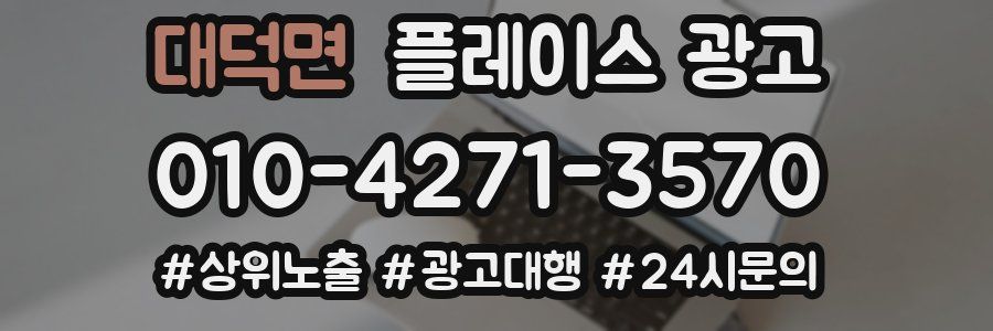 대덕면 플레이스 광고