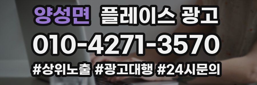 양성면 플레이스 광고
