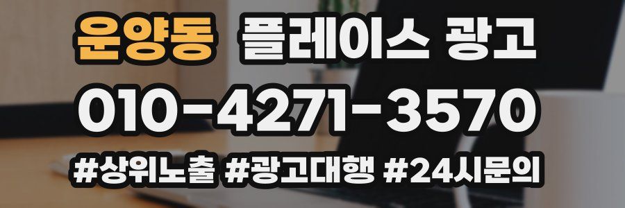 운양동 플레이스 광고