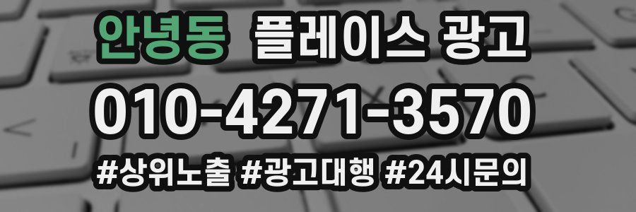 안녕동 플레이스 광고