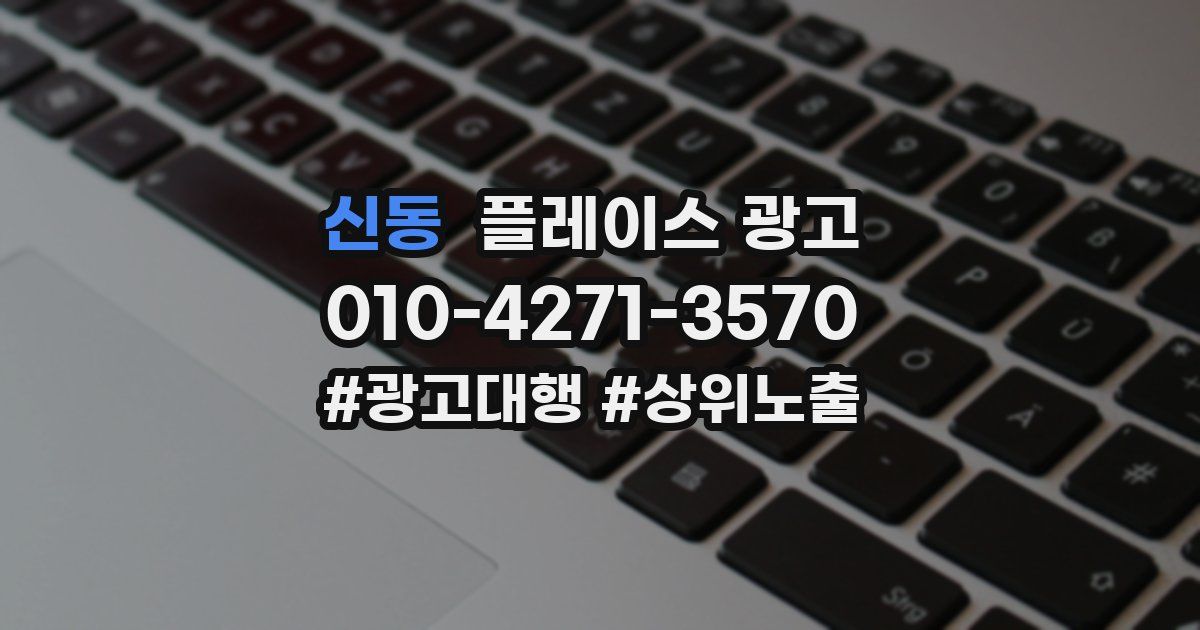 신동 플레이스 광고