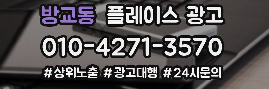 방교동 플레이스 광고