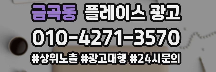 금곡동 플레이스 광고
