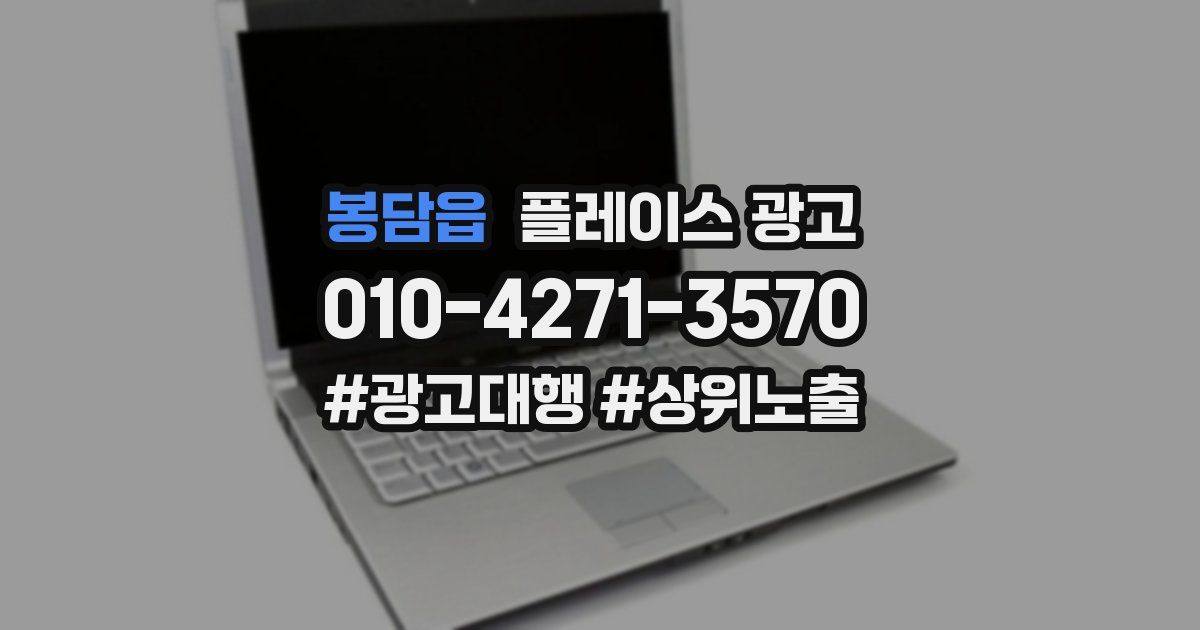 봉담읍 플레이스 광고