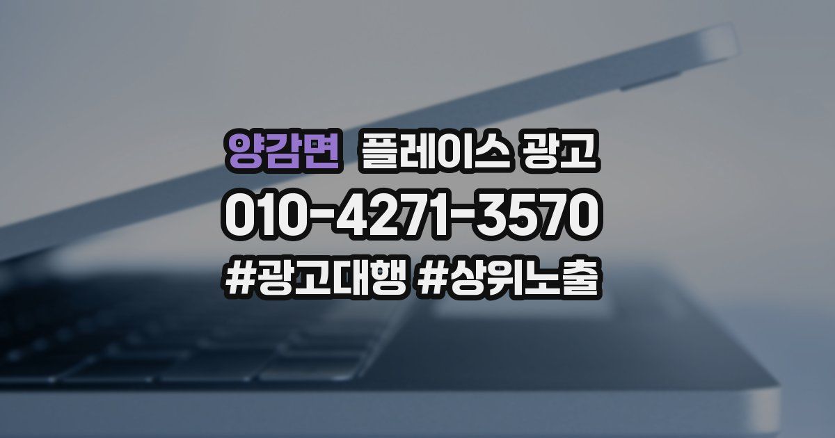 양감면 플레이스 광고