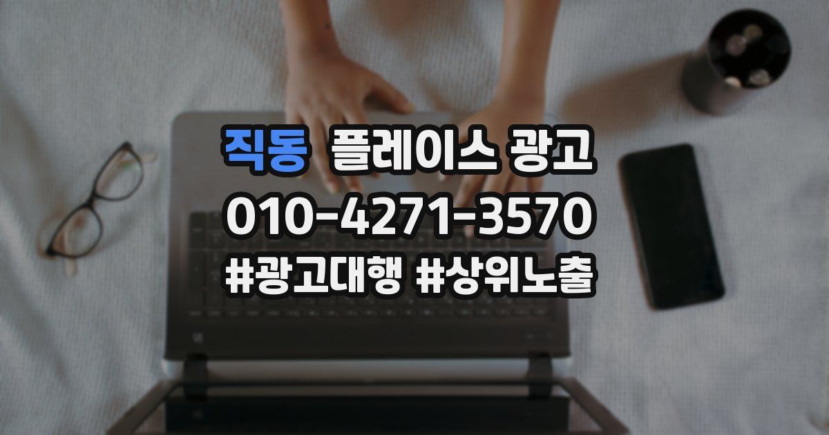 직동 플레이스 광고