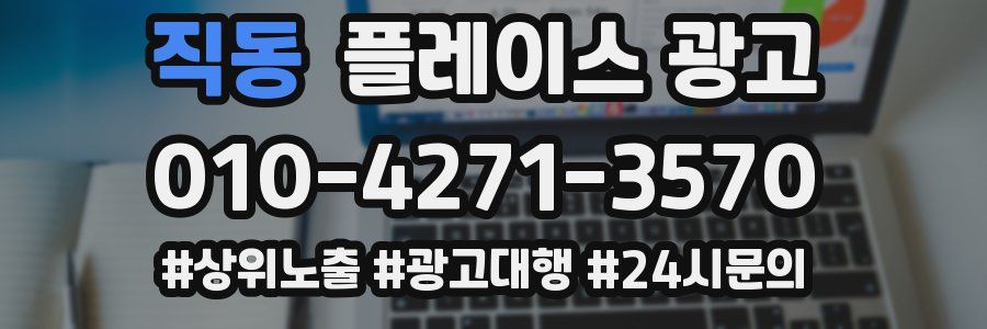 직동 플레이스 광고