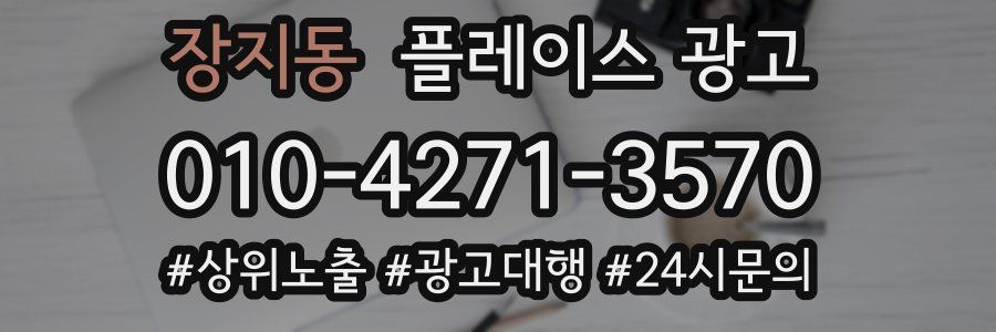 장지동 플레이스 광고