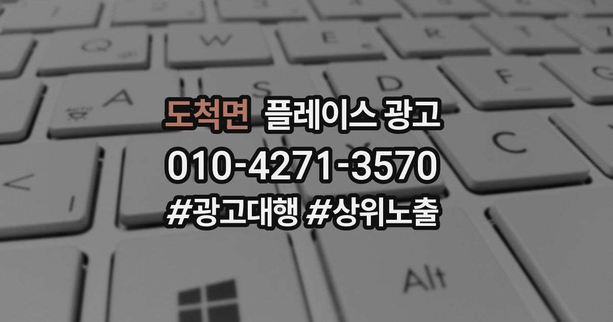 도척면 플레이스 광고