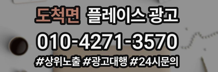 도척면 플레이스 광고