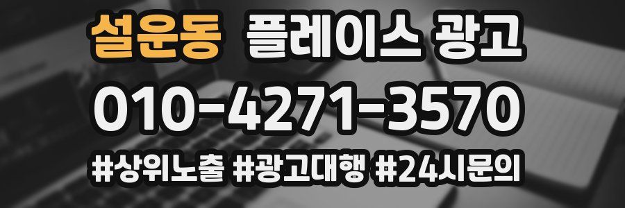 설운동 플레이스 광고