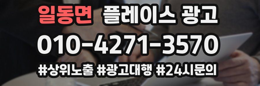 일동면 플레이스 광고