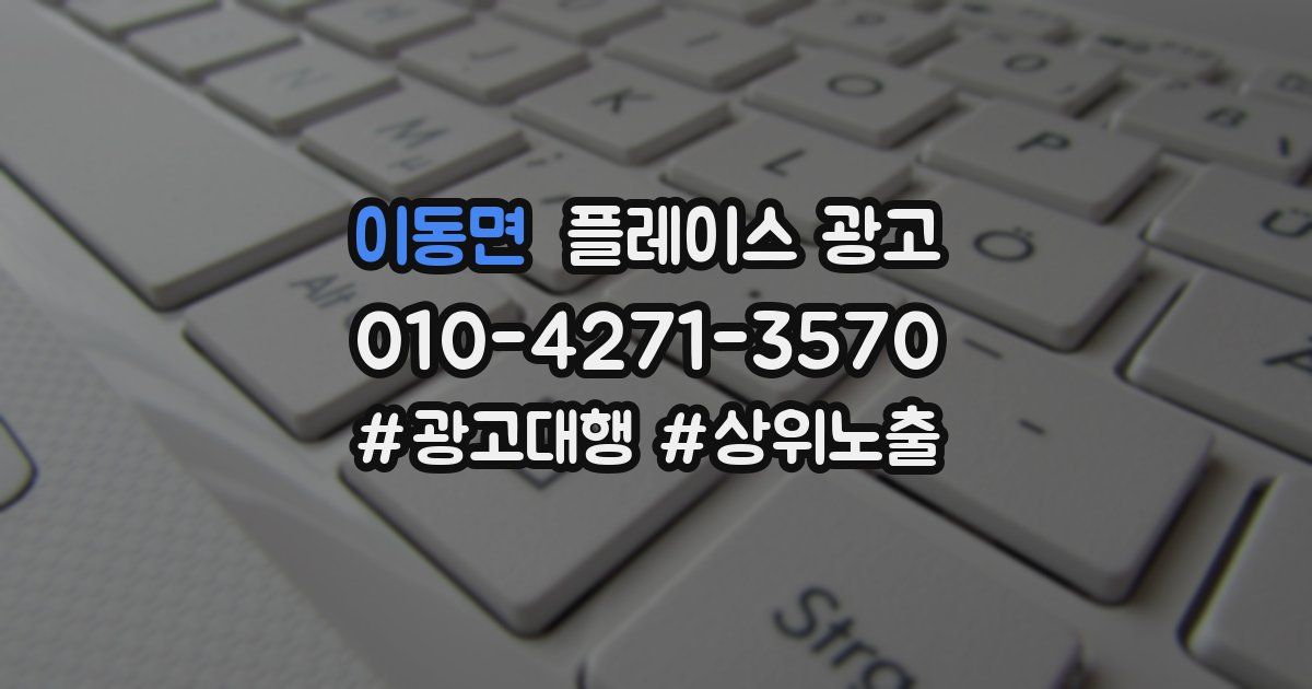 이동면 플레이스 광고