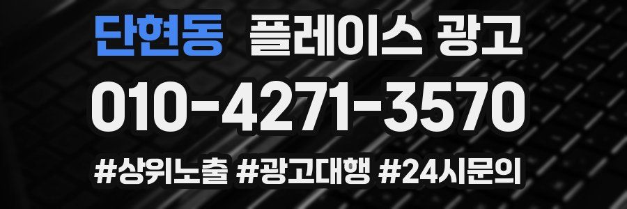 단현동 플레이스 광고