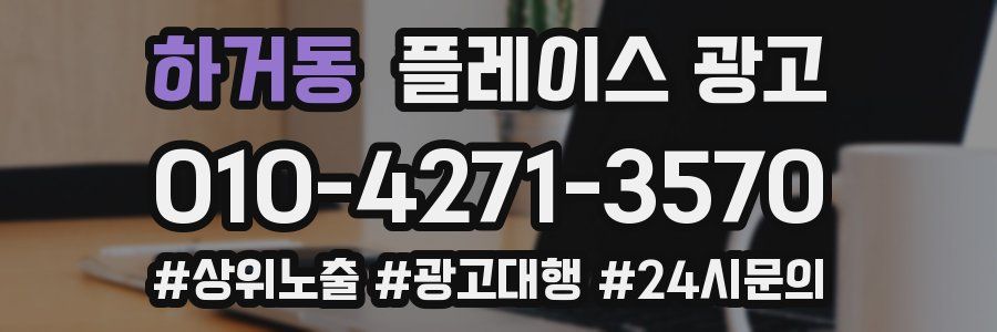 하거동 플레이스 광고