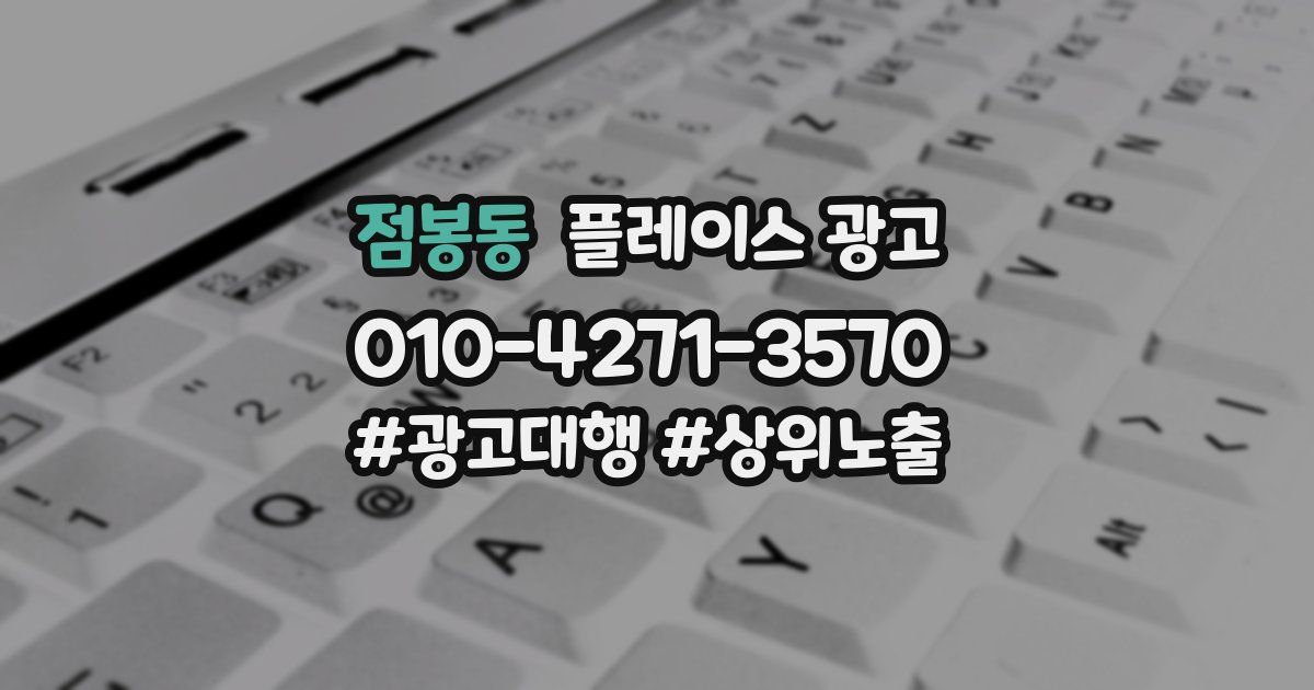 점봉동 플레이스 광고