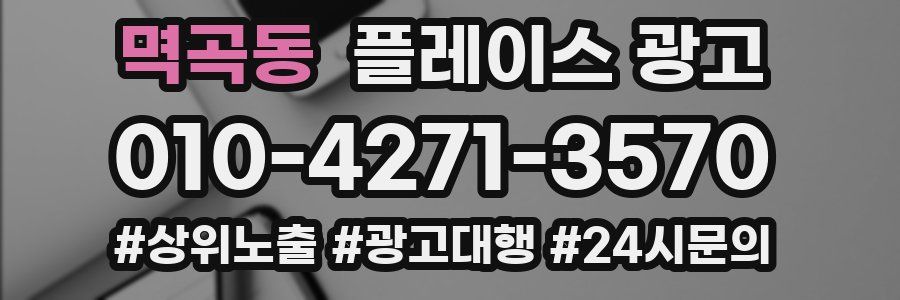 멱곡동 플레이스 광고