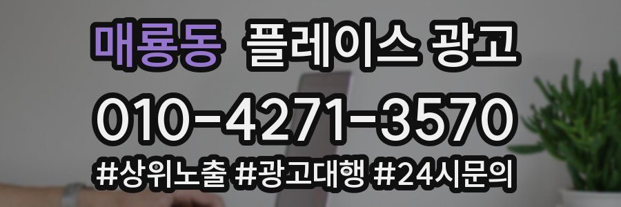 매룡동 플레이스 광고