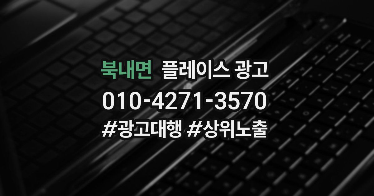 북내면 플레이스 광고