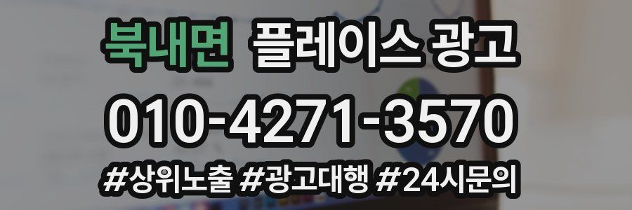 북내면 플레이스 광고
