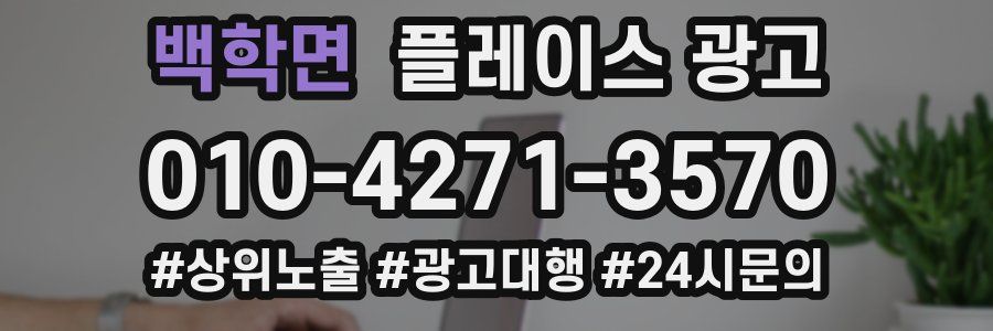 백학면 플레이스 광고
