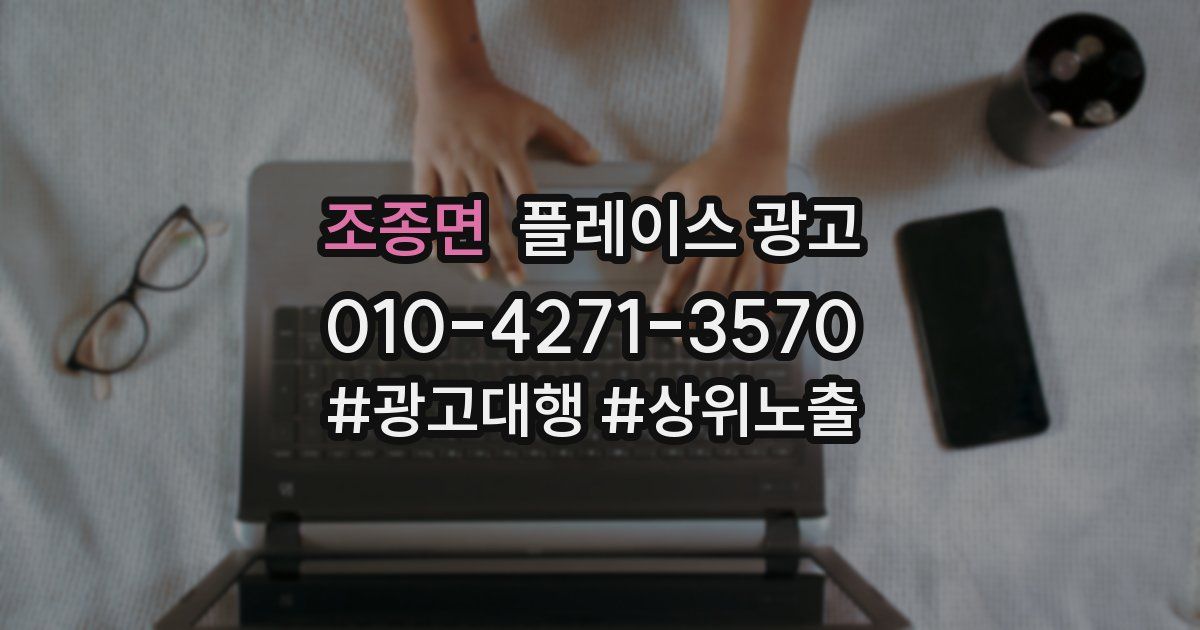 조종면 플레이스 광고
