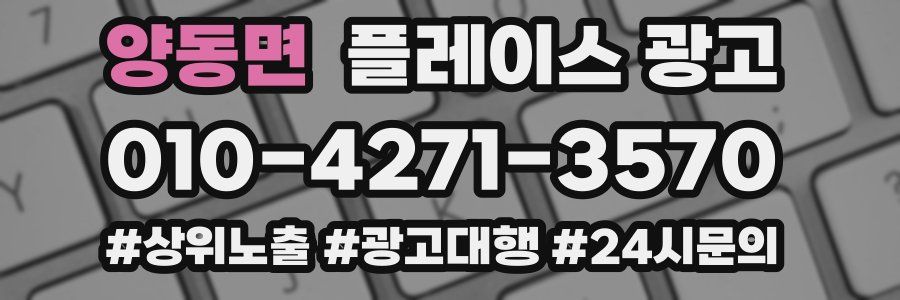 양동면 플레이스 광고