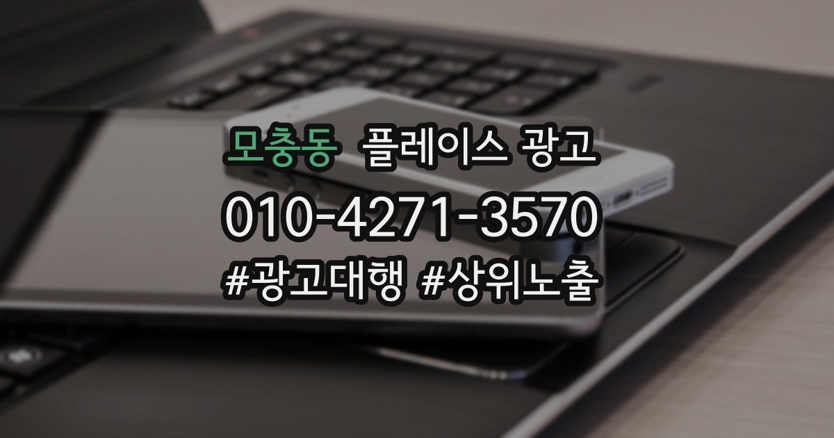 모충동 플레이스 광고