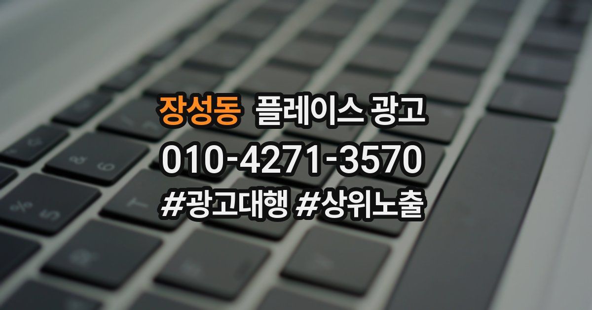 장성동 플레이스 광고
