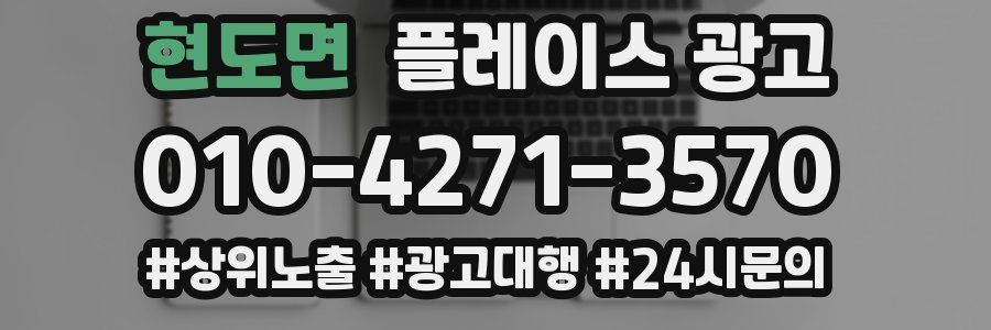 현도면 플레이스 광고