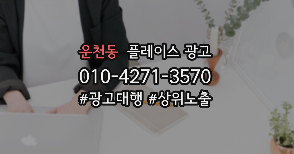 운천동 플레이스 광고