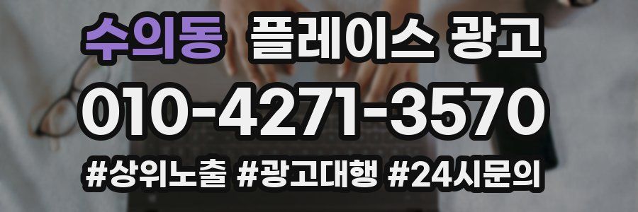 수의동 플레이스 광고