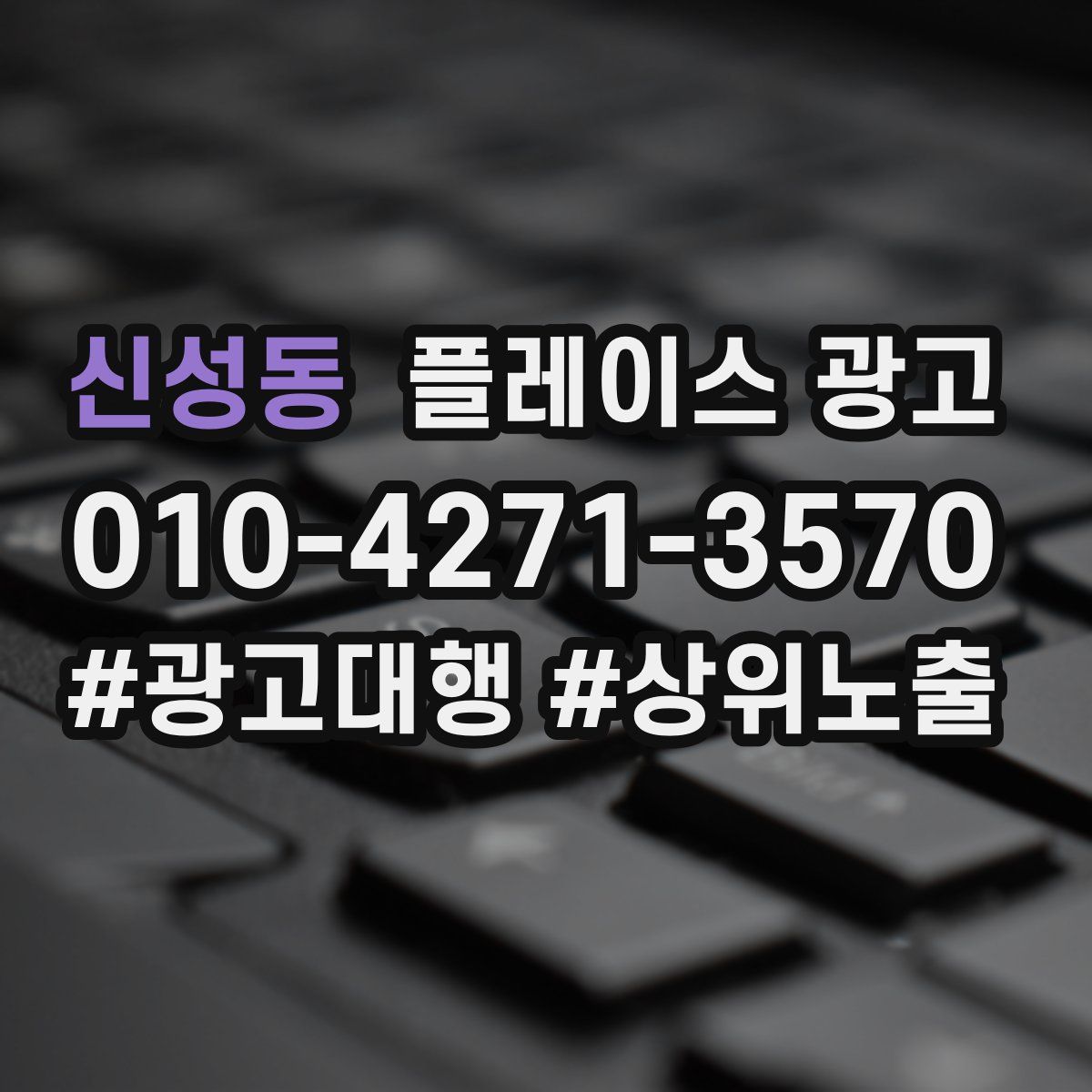 신성동 플레이스 광고