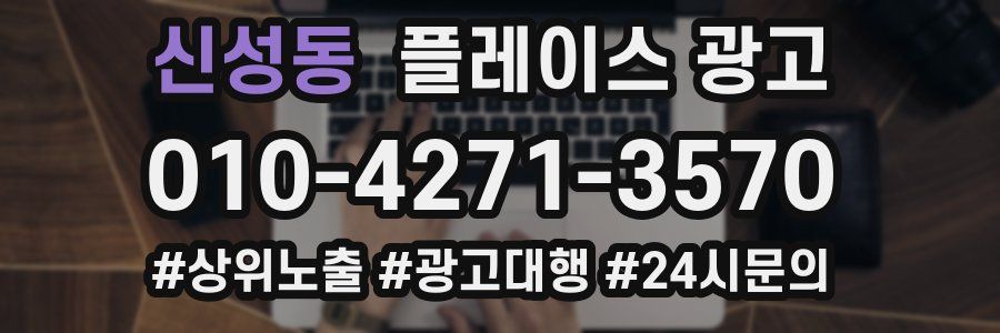 신성동 플레이스 광고