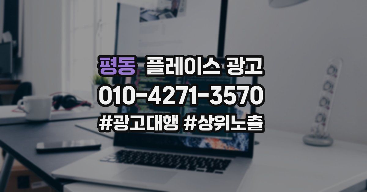 평동 플레이스 광고