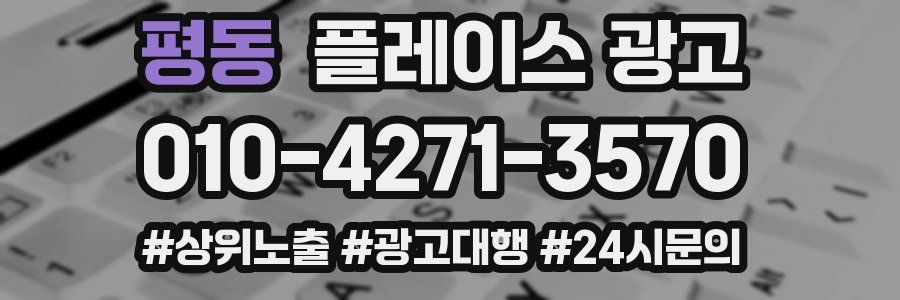 평동 플레이스 광고