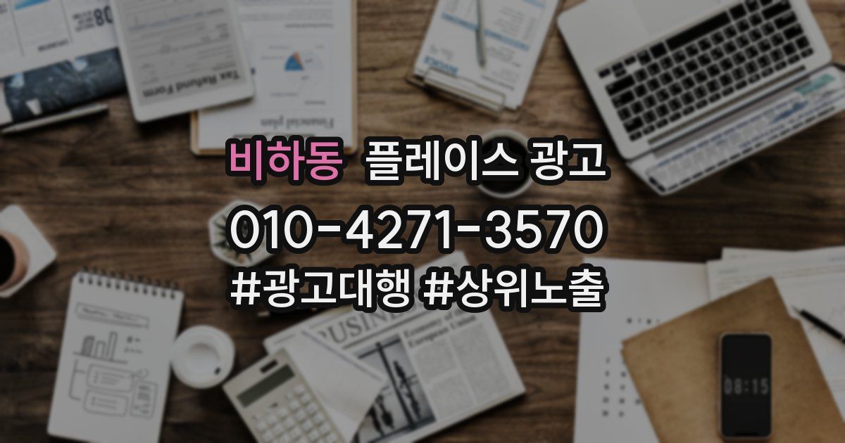 비하동 플레이스 광고