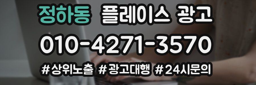 정하동 플레이스 광고