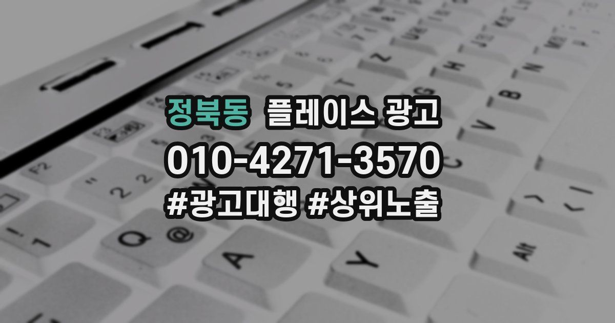 정북동 플레이스 광고