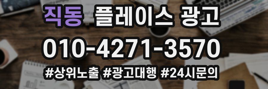 직동 플레이스 광고