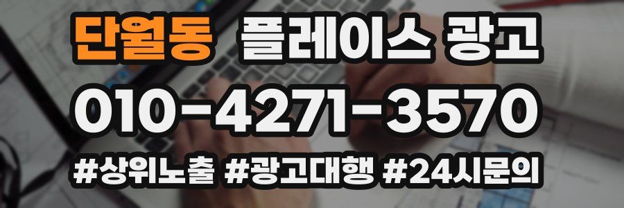 단월동 플레이스 광고