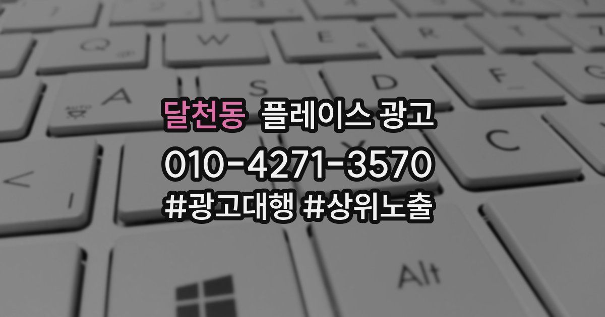 달천동 플레이스 광고