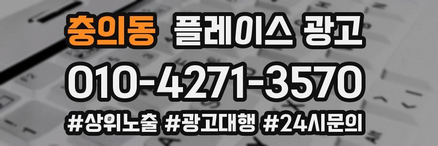 충의동 플레이스 광고