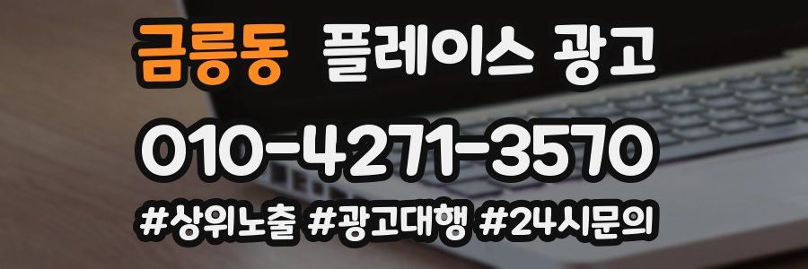 금릉동 플레이스 광고