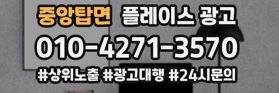 중앙탑면 플레이스 광고