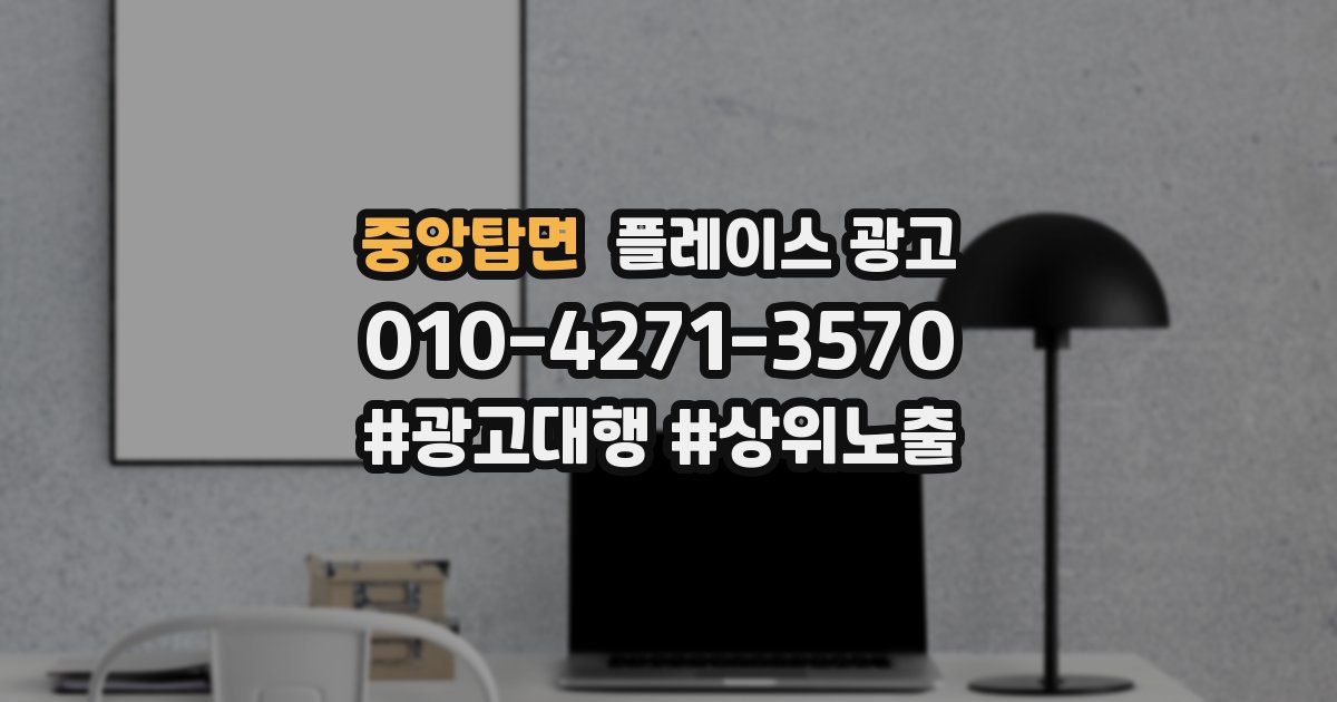 중앙탑면 플레이스 광고