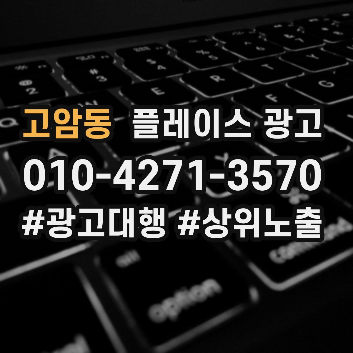 고암동 플레이스 광고
